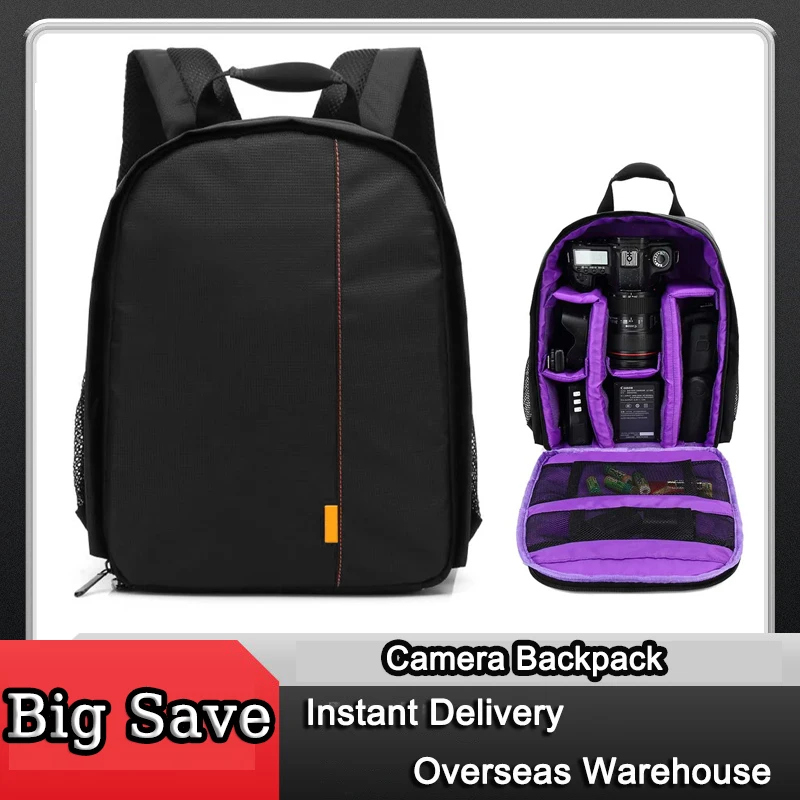 Outdoor Small DSLR Digital Camera Video Backpack Water-resistant Multi-functional Breathable Camera Bags