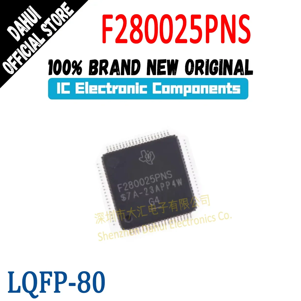

F280025PNS LQFP-80 100MHz 32-bit Flash Microcontroller Chip IC New Original