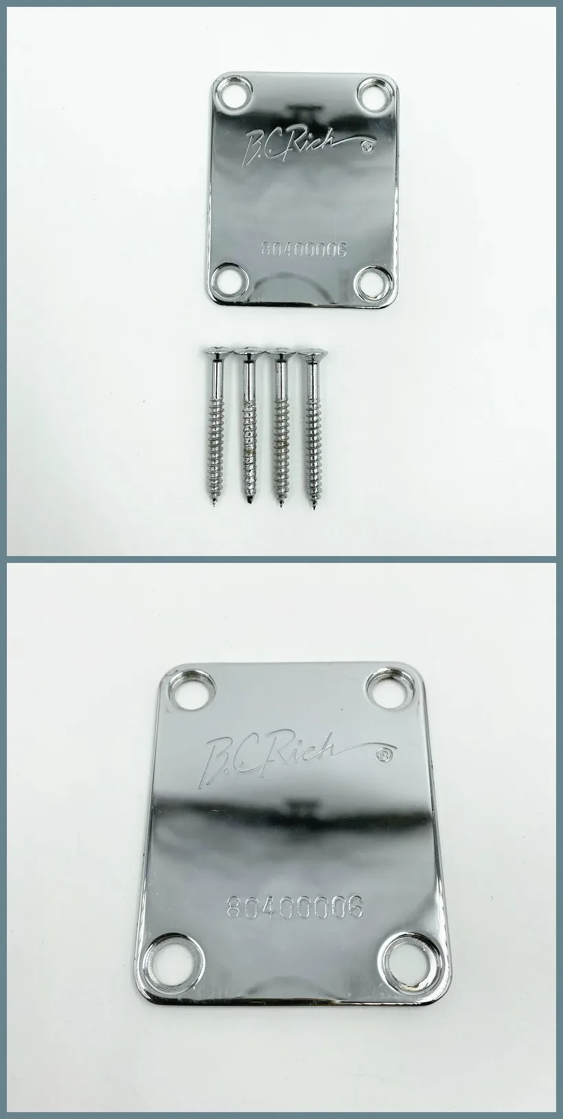 Korea Made BCRICH Original Electric Guitar Neck Plate with Sscrews one setsDifferent Series No.IN Metal