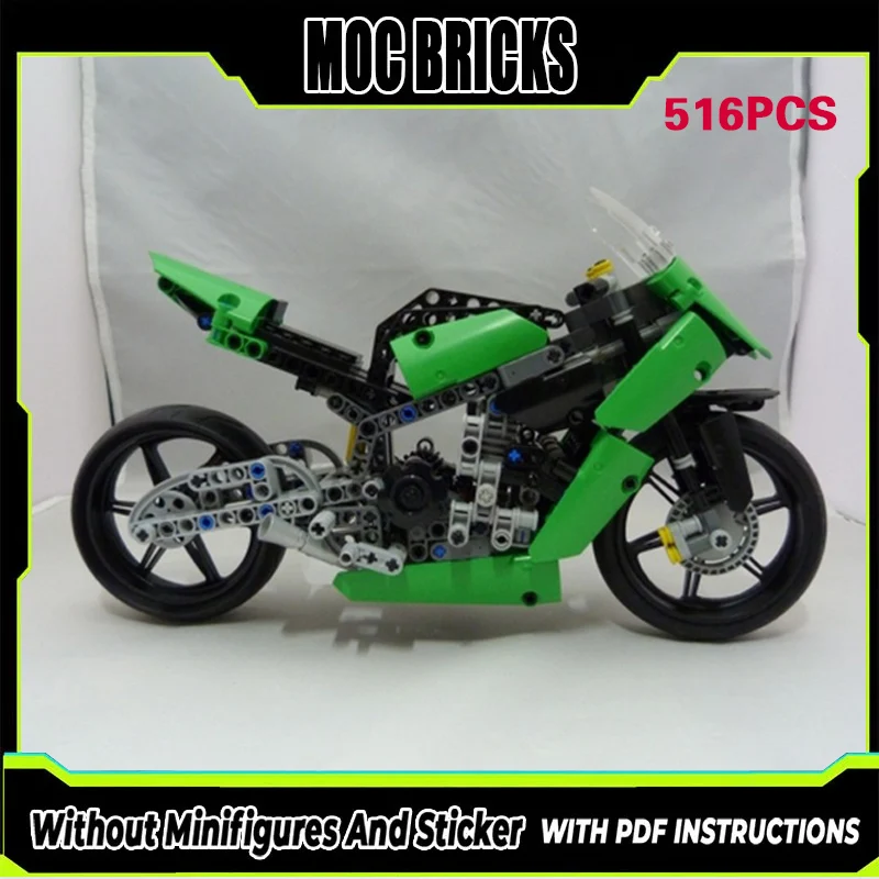 

City Car Model MOC Building Bricks ZX-10R Motorcycle Racing Modular Technology Gifts Holiday Assemble Children Toys Suit