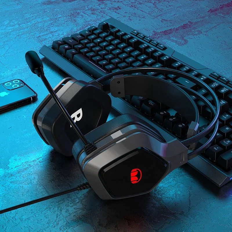 

N1S Gaming Headset Deep Bass Stereo Wired Headphone Glowing Earphone with Mic for PS5 PS4 XBOX Laptop Computer Gamer Esports