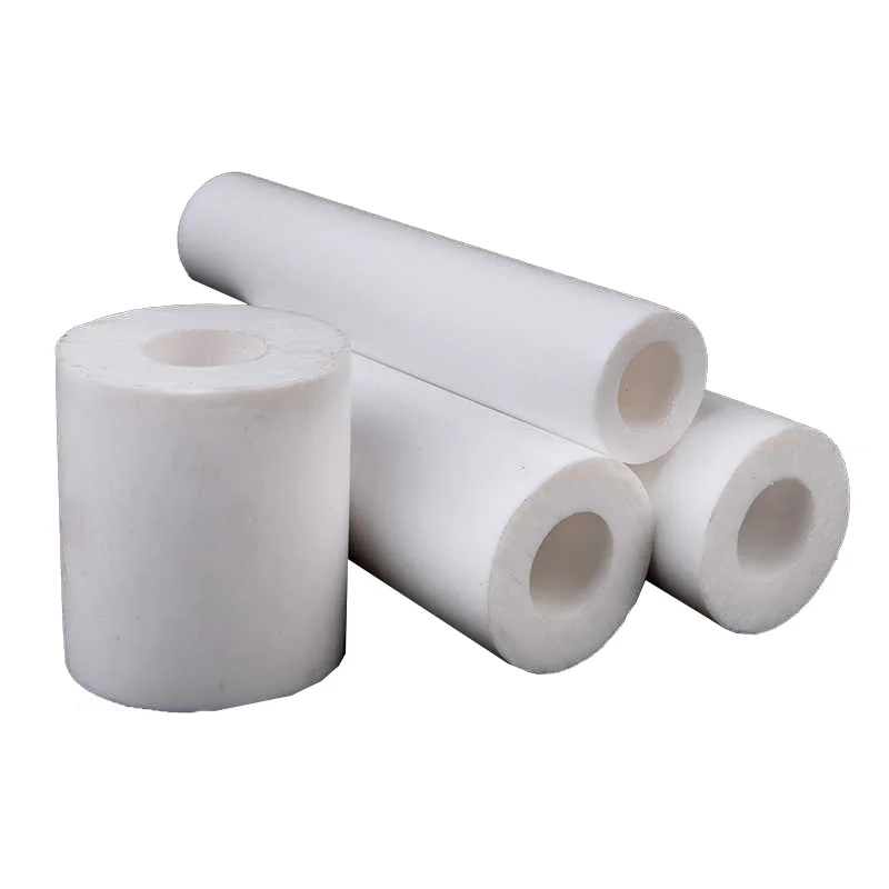 1Pc White PTFE Tube Bar Polytetrafluoroethylene Hollow Plastic Pipes PTFE Rod Environment-friendly OD26-50mm ID13-44mm