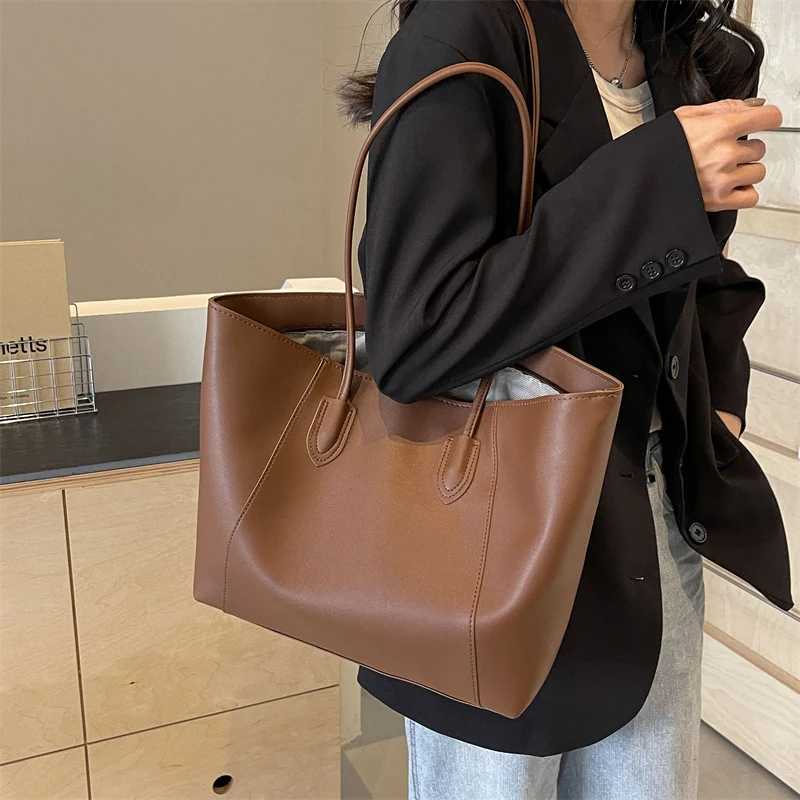 Zipper Tote Bags Solid Women's Bags on Sale 2024 High Quality PU Handbag Sewing Thread New Shoulder Bags Bolsas Feminina