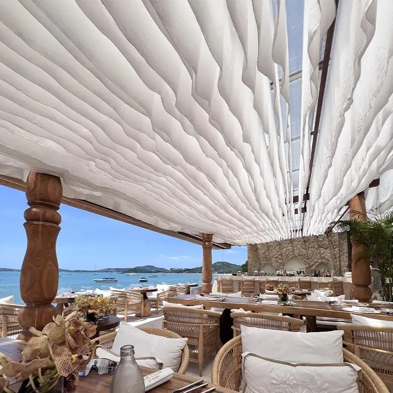 40M Long Ceiling Drapes Wedding Fluttering Drapes Homestay Hotel Balcony Corridor Decoration Hotel Outdoor Scenic Area Drapes - view 3