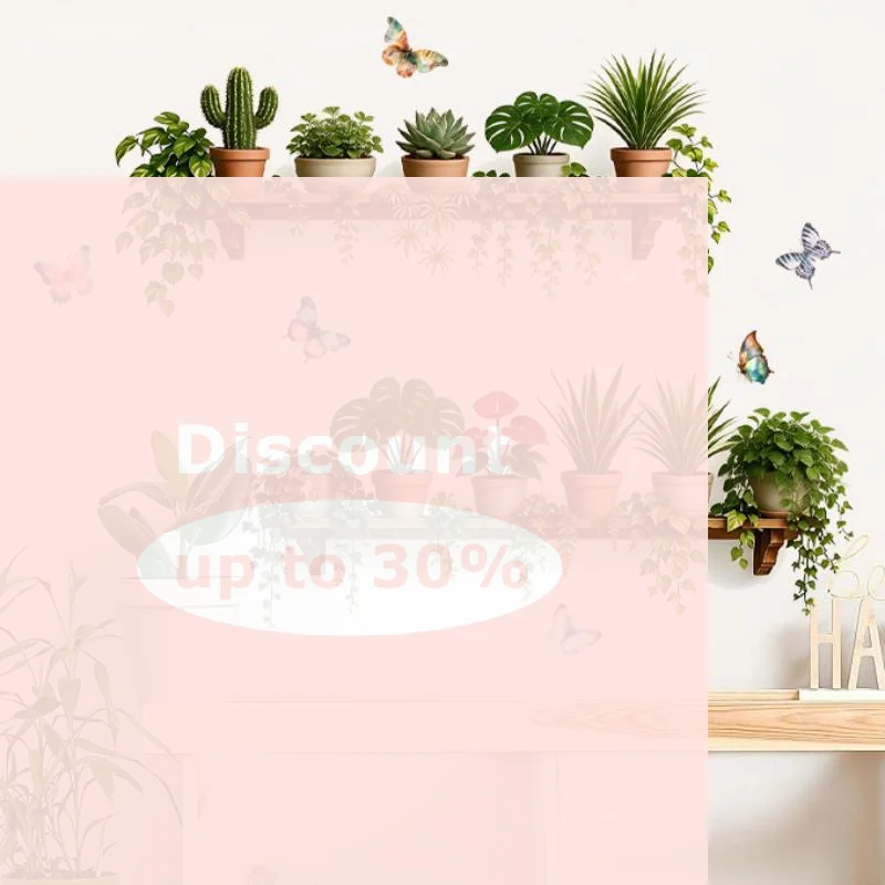 [Potted Plant Butterfly Wall Decals Self Adhesive Eco-Friendly Non-Toxic Stickers for Bedroom Living Room Rental Home Decor]