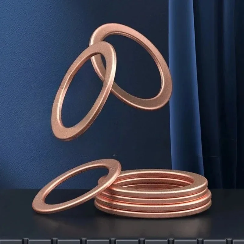 

ID 14 16 18 20 22 24 27 30 33 36 42 45 48 50 60mm Copper Flat Washer Ring Gaskets Ring Seal Plain Spacer Washers Fastener