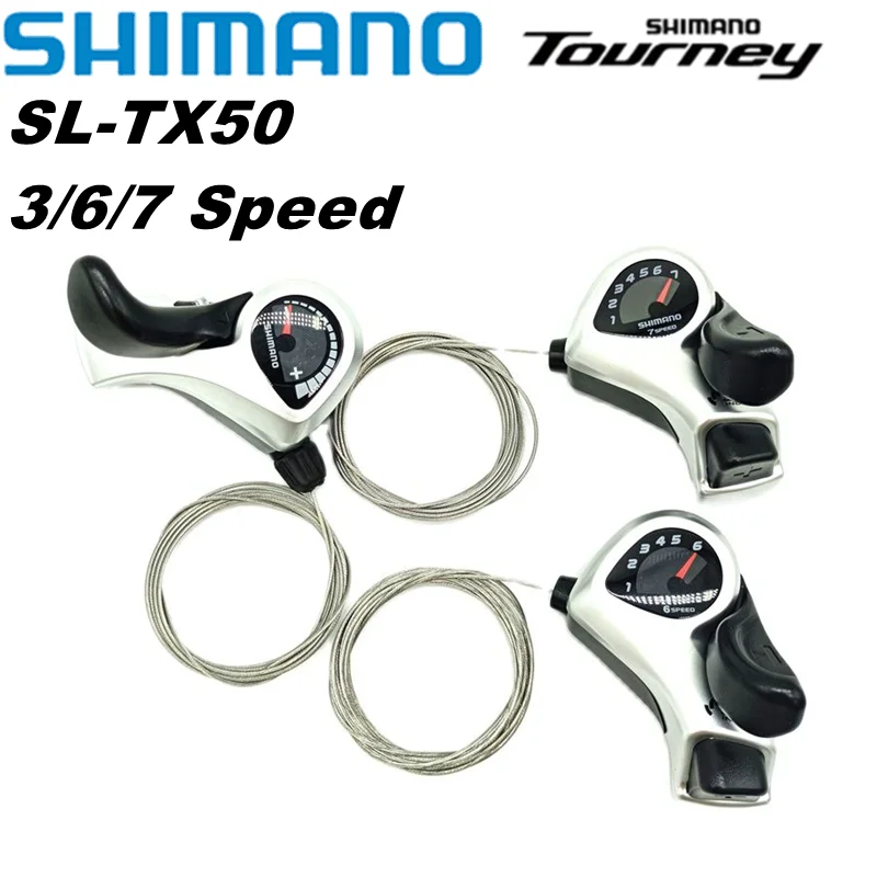 Original Shimano Tourney TX50 Thumb Shifter Gear Lever 3 6 7 18 21 Speed MTB For Mountain Bike Thumb Shifter Plus