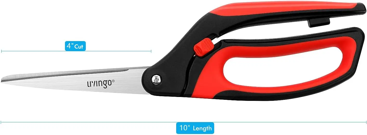 Spring Action Fabric Scissors Heavy Duty Sewing Shears with Ergonomic Handle for Quilting and Dressmaking