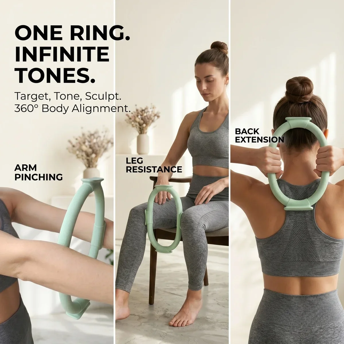 Taiwan Weight-bearing Pilates Ring Fitness Equipment, Shoulder-Slimming & Back-Thinning Magic Circle, Yoga Auxiliary Tool Resist