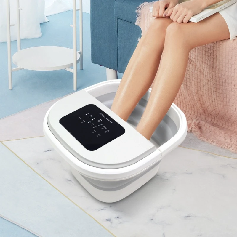 Electric Foldable Foot Bath with Constant Heating & Massage, Deep Portable Foot Soaker for Home, Automatic Durable Long-Lasting