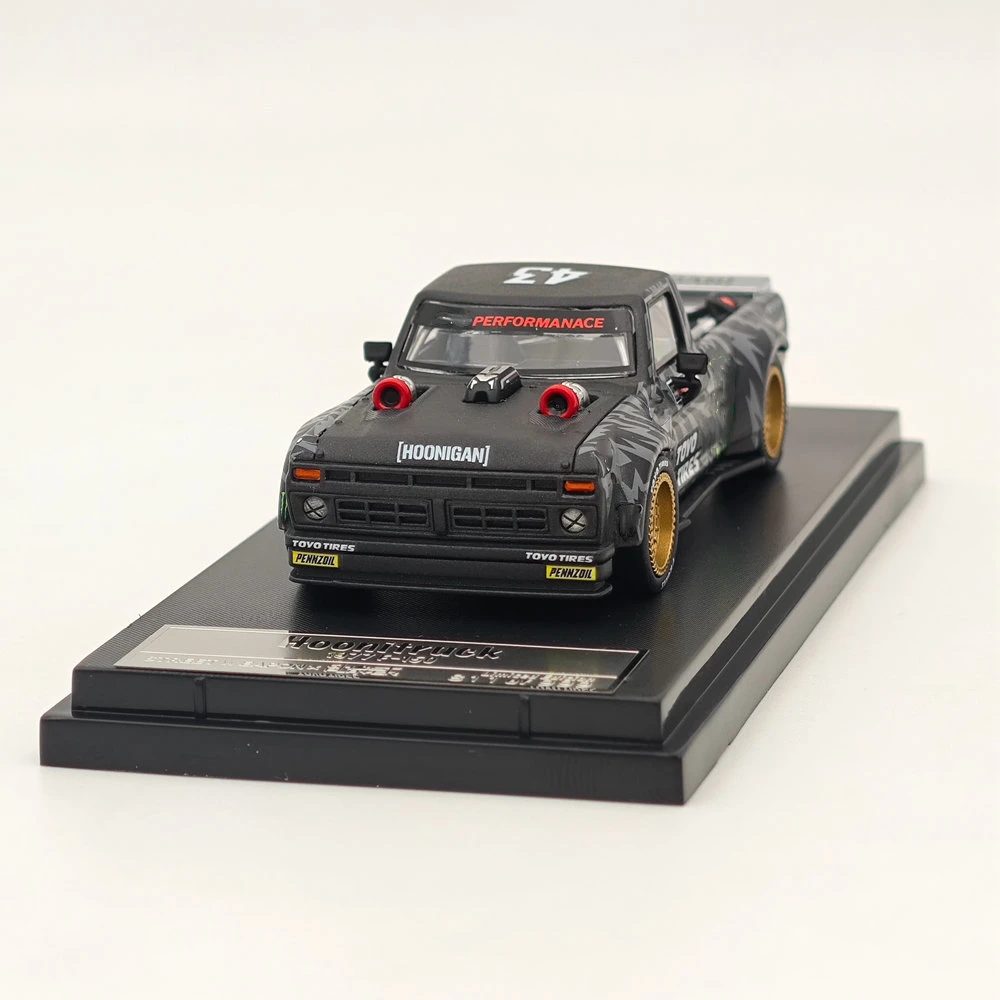 سلاح الشارع SW 1:64 لـ F-150 Hoonitruck Tianmen 1977 - أسود بيك اب دييكاست نموذج سيارة مصغرة مجموعة لعبة نموذج سيارة