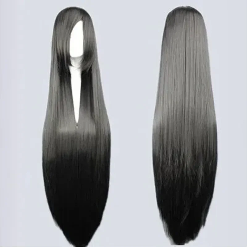 White Wig 100 CM/40 Inches Long Hairpiece Synthetic Heat Resistant Fiber Salon Party Cartoon Cosplay Straight Hair MN9