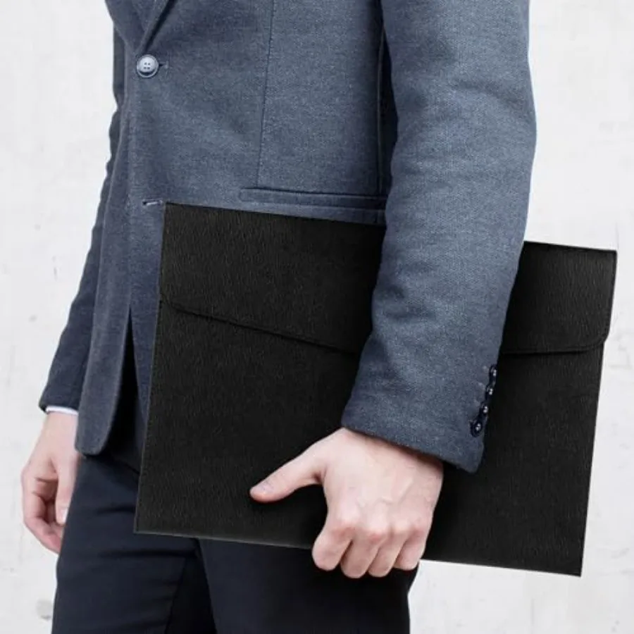 مجلد ملفات المستندات 1 قطعة بولي Leather الجلود A4 مجلد مغلف توسيع منظم الملفات مقاوم للماء محفظة سوداء حقيبة للتخزين مع I