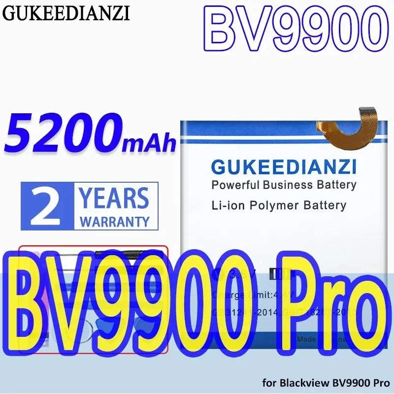 GUKEEDIANZI High Capacity Battery 5200mAh for Blackview BV9900 Pro BV9900Pro Bateria