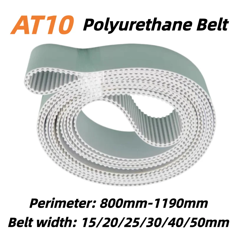 AT10 PU Timing Belt Closed Loop 800‑1190mm White Polyurethane Gear Synchronous Belt Industrial Transmission Drive Belt