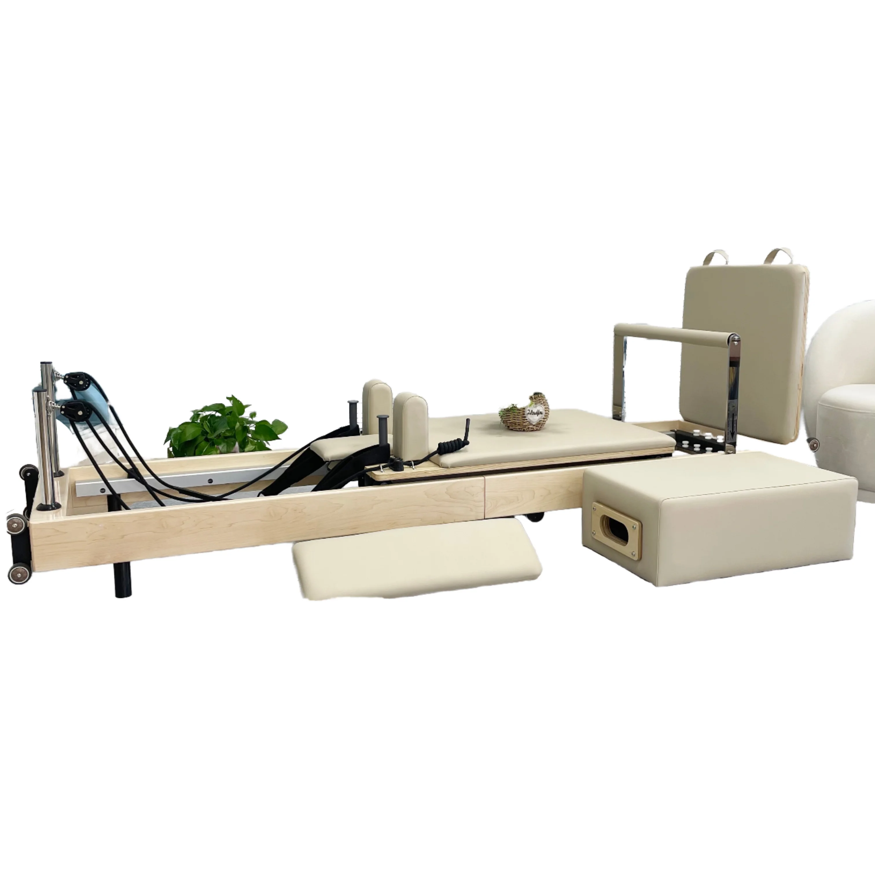 Best Professional Pilates Reformer Pilates Equipment Foldable Maple Wood Bed for Bodybuilding Pilates/Yoga Studio for Sale