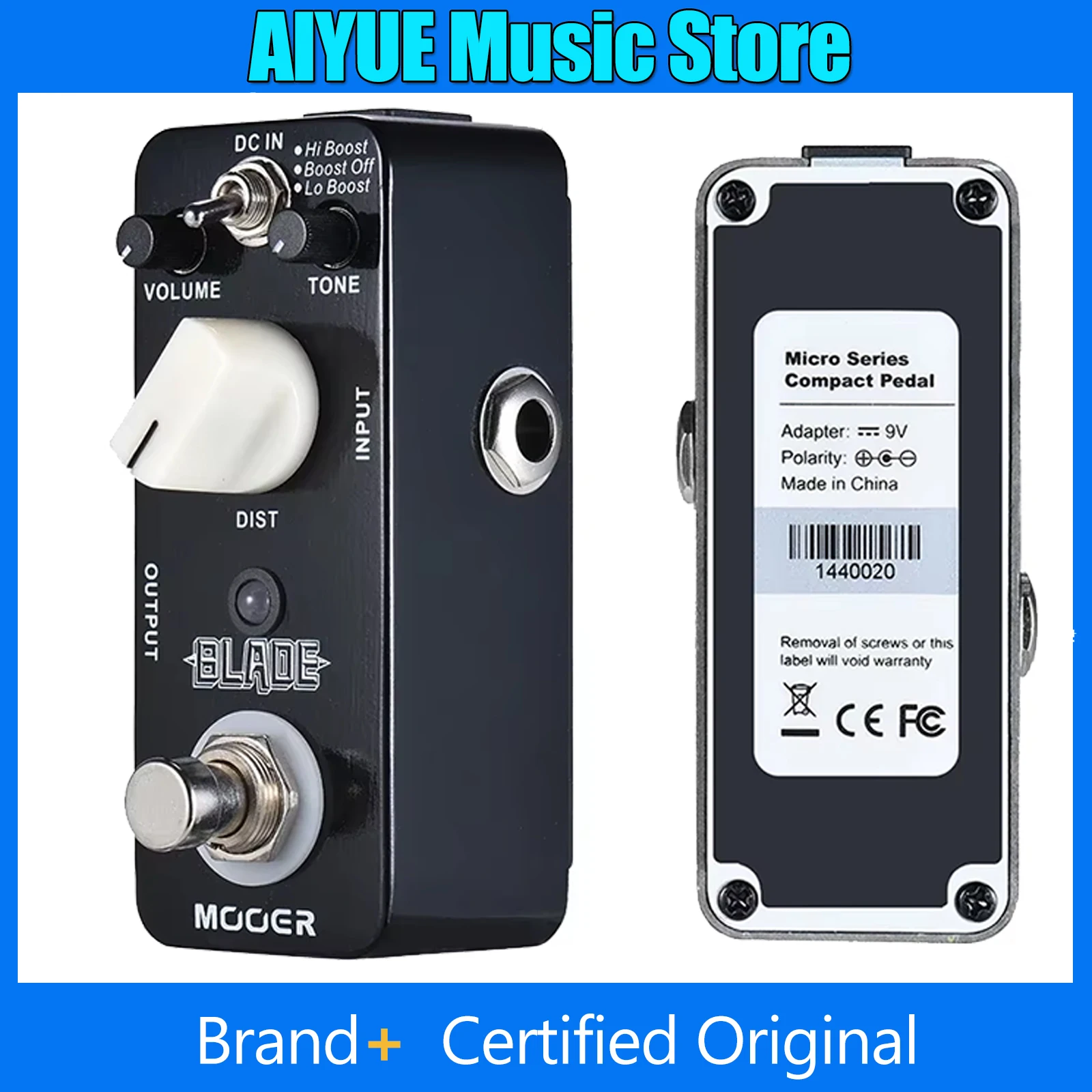 

MOOER Blade Guitar Effect Pedal Heavy Metal Distortion Effect True Bypass Redal 3 Working Modes MMD1 Electric Guitar Parts