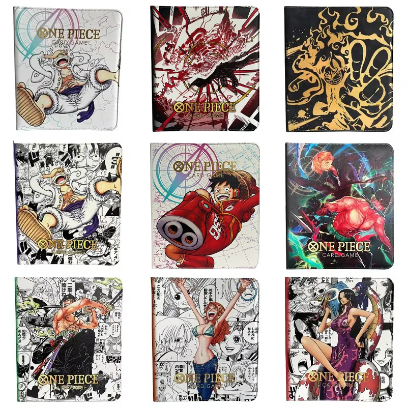 One Piece OPCG Card Binder Luffy Album 25th Anniversary Holder Collcetion Card 540pcs Card Holder 9 Grid PU Gold Stamping Folder