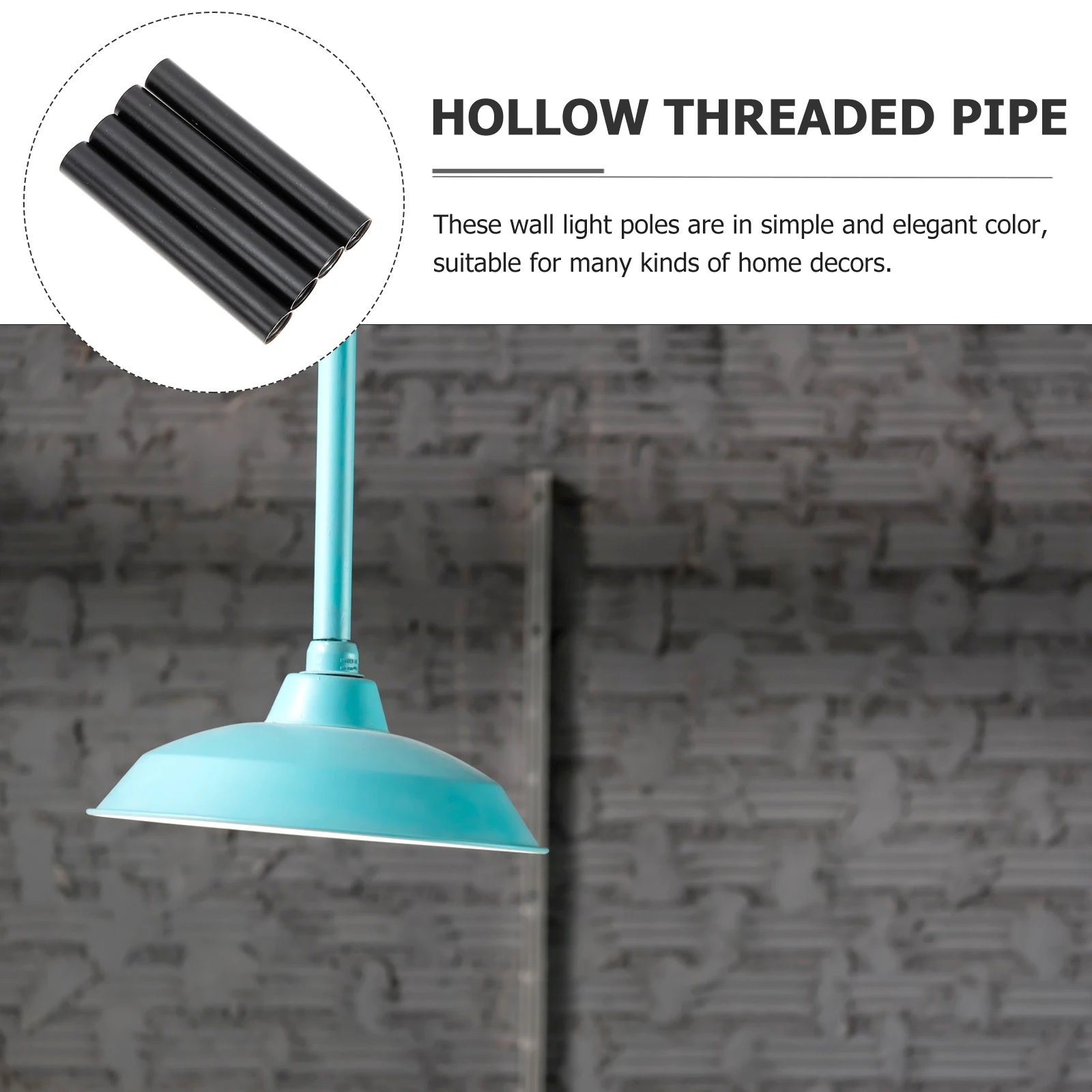 4 قطعة الثريا تمديد القطب الحديد الجدار مصباح قضيب مقاومة للصدأ سطح أملس للمنزل تركيبة إضاءة ديكوريّة دعم الجذعية #1