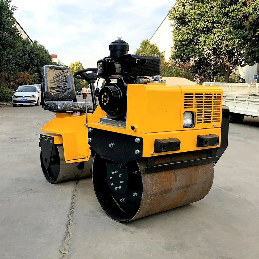 Baru 300Kg 3 Ton Mesin Diesel Mini Pemadat Rol Jalan Rol Drum Ganda