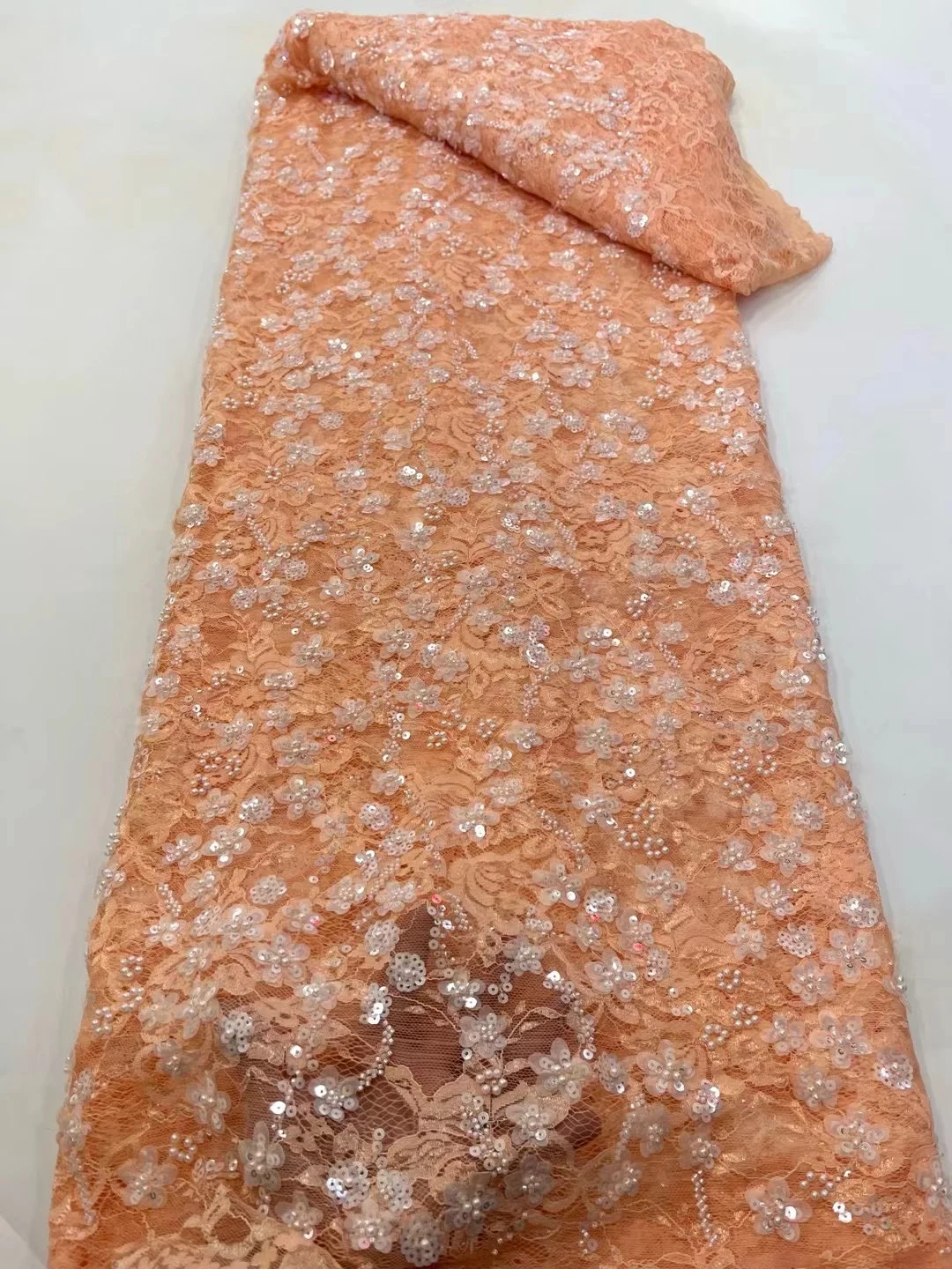 아프리카 스팽글 자수 레이스 원단, 신랑 레이스 원단, 럭셔리 페르시 웨딩 파티 드레스, 고품질, LY6601, 5 야드