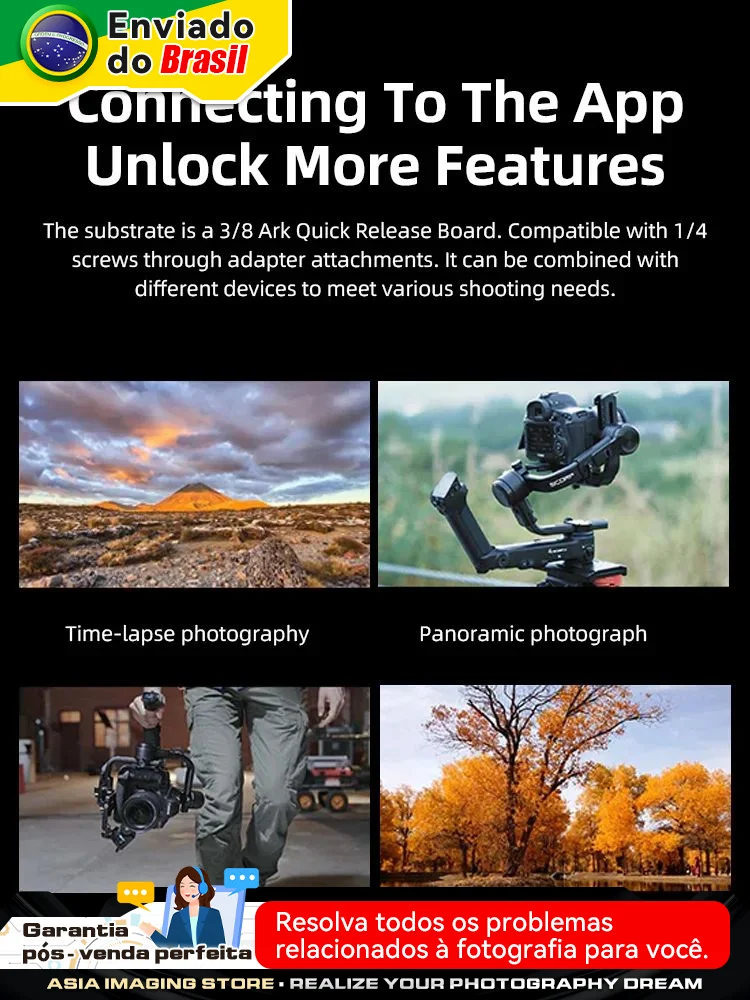 برازیل 】 FeiyuTech SCORP Pro آفیشل 3-Axis Camera Gimbal Stabilizer for DSLR Mirrorless Sony ZVE10 Canon Nikon Fujifilm