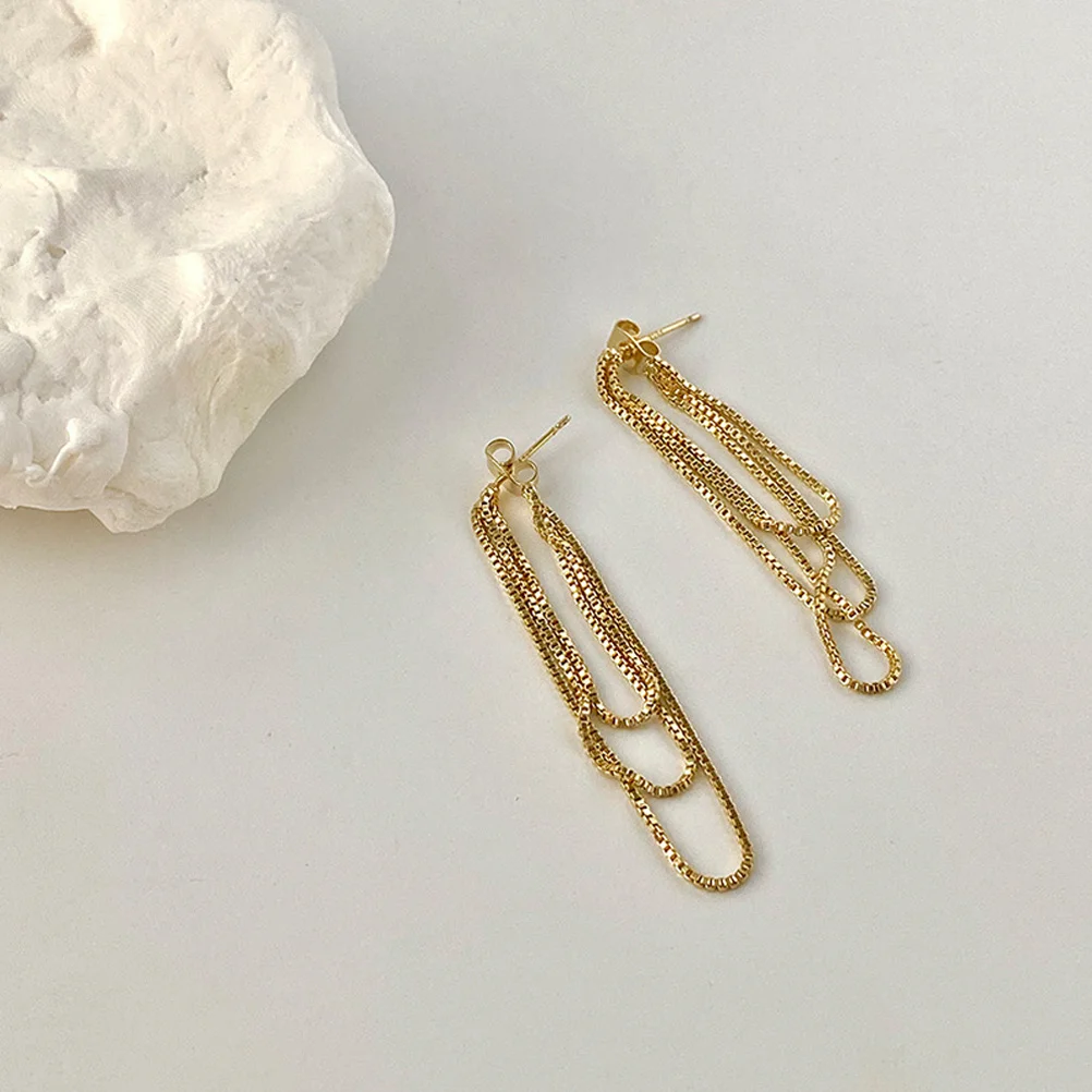 

1Pair Tassel Earrings Womens Chain Multi Layer Long Dangle Earrings Ear Jewelry Gift for Women Girls Ear Jewelry
