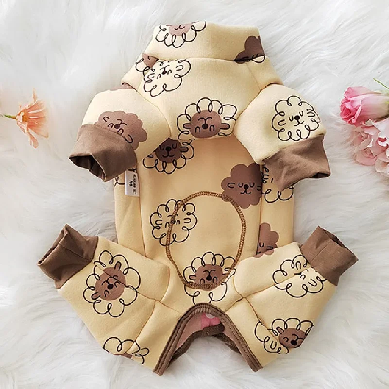 Winter Dog Clothes Jumpsuit Rompers Girl Dog Clothing Yorkie Pomeranian Bichon Poodle Schnauzer Dog Costume Pet Coat Outfits