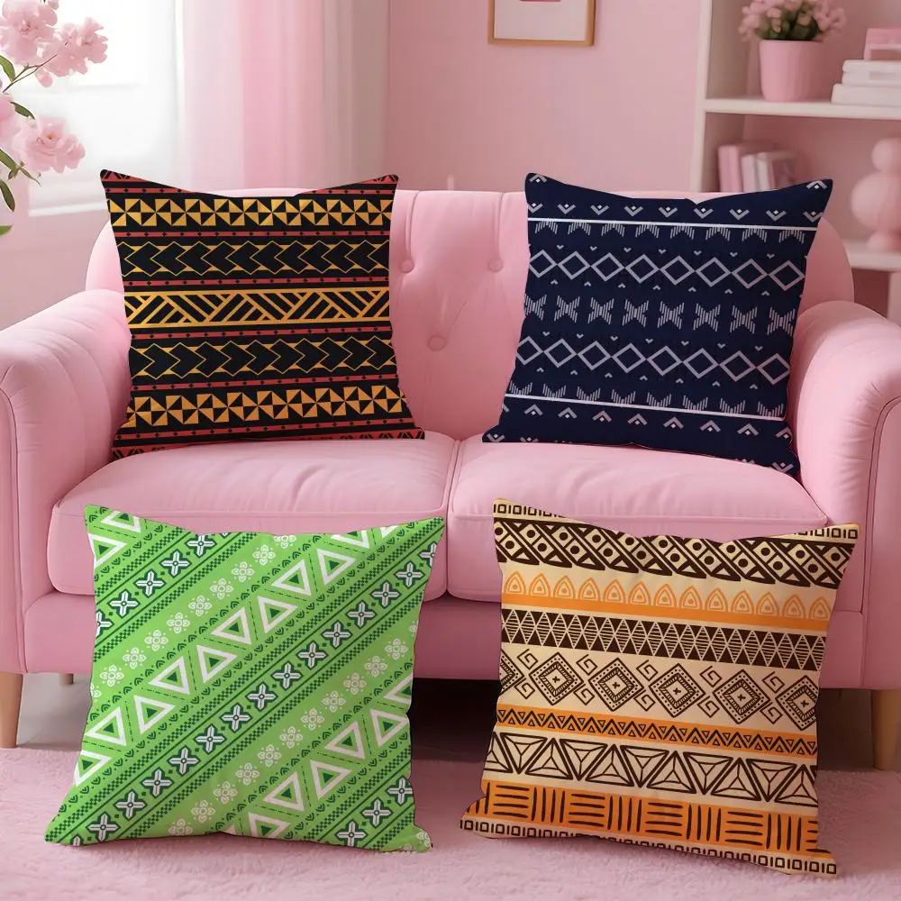 Samoan Tribe Samoa Totem Cushion Cover Soft Plush Throw Pillow Cushion Cover｜Double-Sided Printed Pillow Case Sofa Home Decor