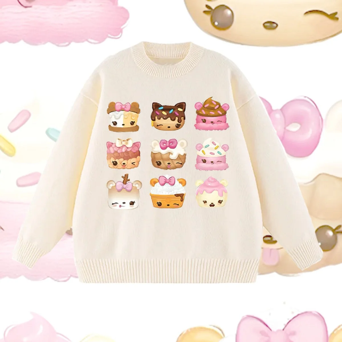 

Ladies' Hip Hop Casual Cute Harajuku Street Style Fashion Sweater Printed Retro Letter Girls' Knitted Hoodie Y2K Men's and Women