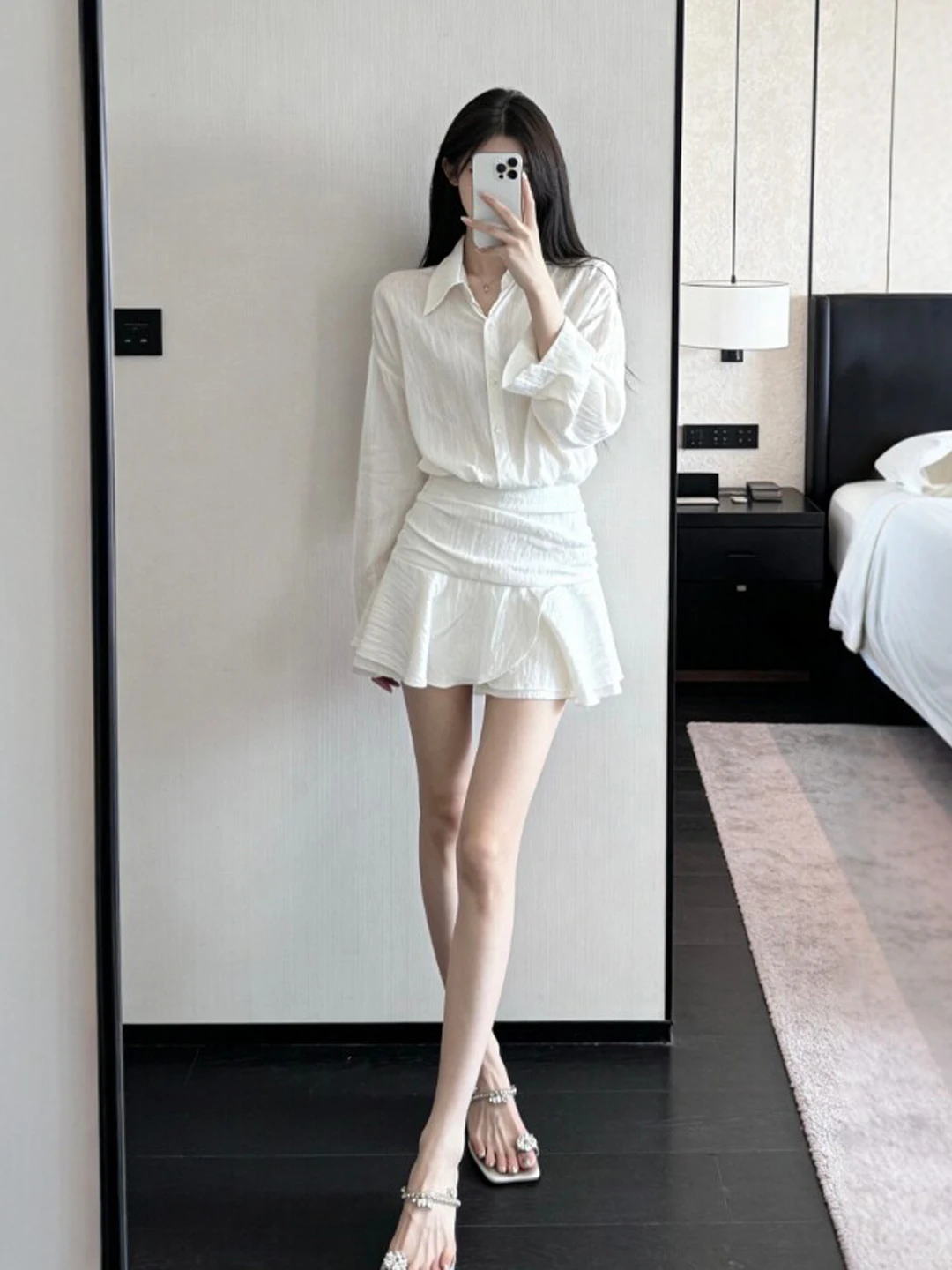 

Корейская женская хлопковая юбка-платье Slim Fit Gentle Wind, весна 2026, новая модная повседневная деловая модель