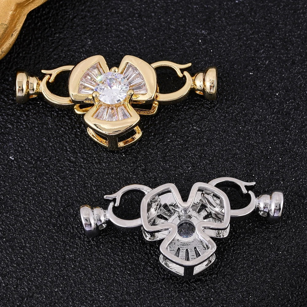 Juya 1 2 3 Stück/Set 18K Echtgold Silberbeschichtete Verschlüsse Schlangenanhänger-Verschlussverschlüsse für DIY Perlenarbeiten, Perlen, Schmuckherstellung – Detail 2