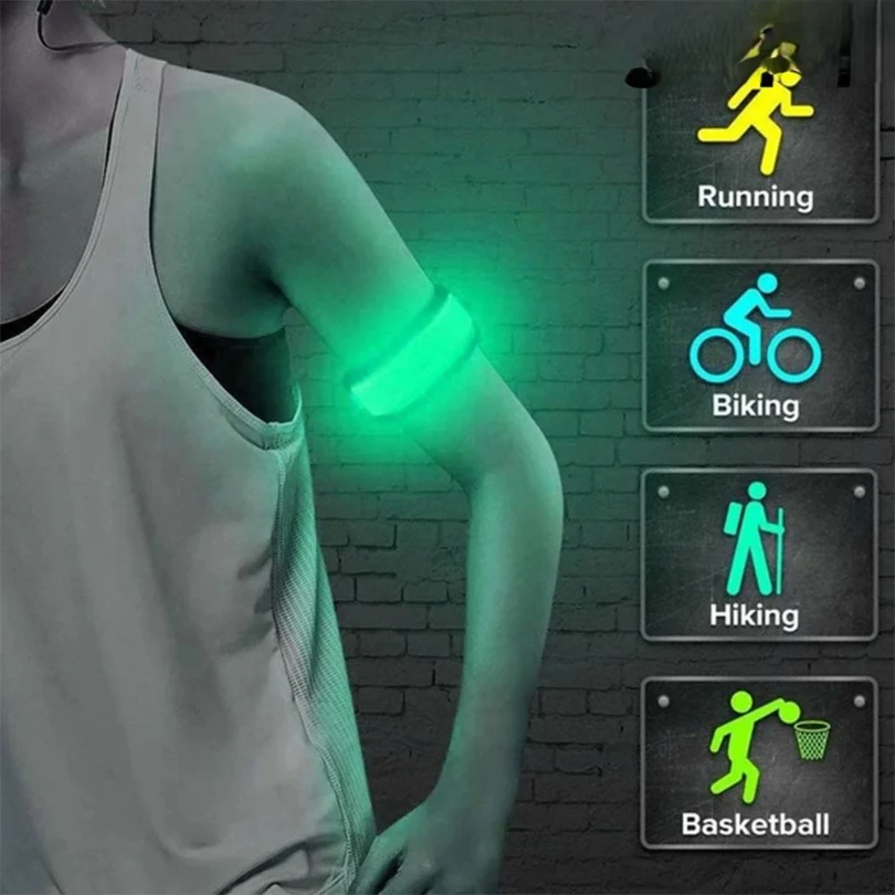 1 PCS Outdoor Sport Light Night Running Armband LED Light Wholesale Safety Belt Arm Leg Warning Wristband Cycling Bike Riding