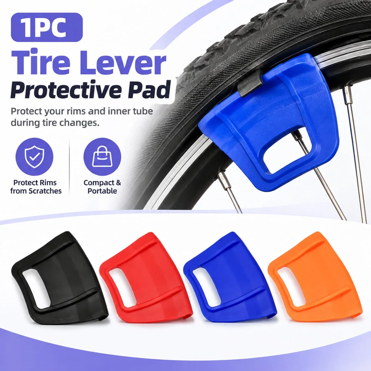 Bicycle Tire Lever Rim Protector Pad Bike Wheel Scratch Guard Tool for Road Bike MTB Tire Removal Inner Tube Protection