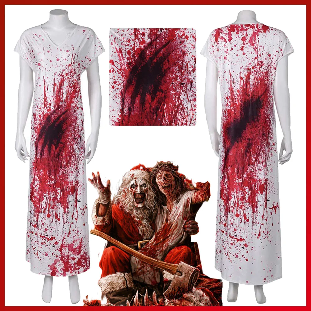 Film Terrifier 3 Costume travestimento Horror femminile Zombie Cosplay Fantasy abbigliamento spaventoso donne adulte Roleplay fanasia Outfits