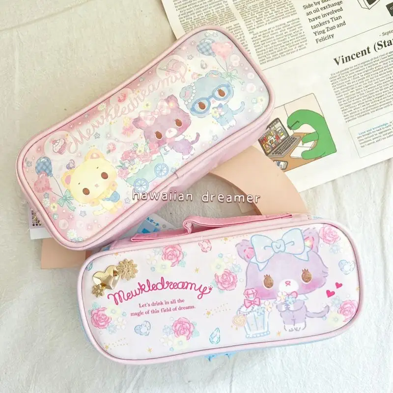 Japan\'s Limited Edition Sanrio Mewkledreamy Pencil Case Stationery Box Large Capacity Double Pencil Pouch Anime Toys for Girl