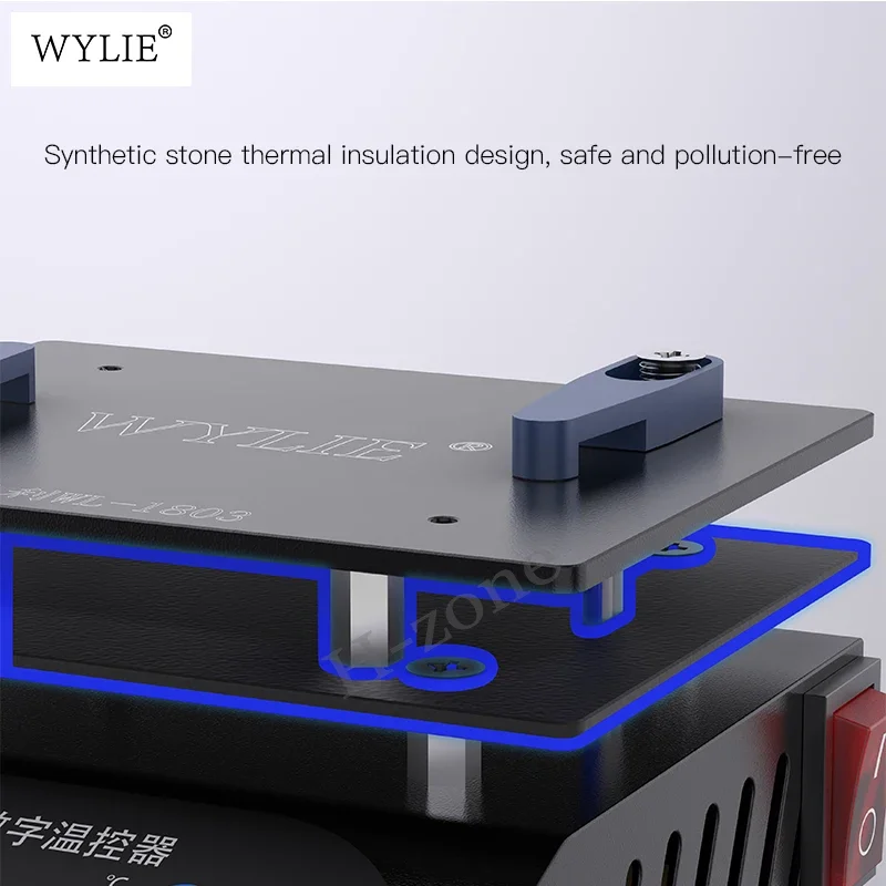 WYLIE WL-1803 Ultra Universal Preheating Platform used for motherboard layered bonding to remove glue dot matrix repair heaters view 6