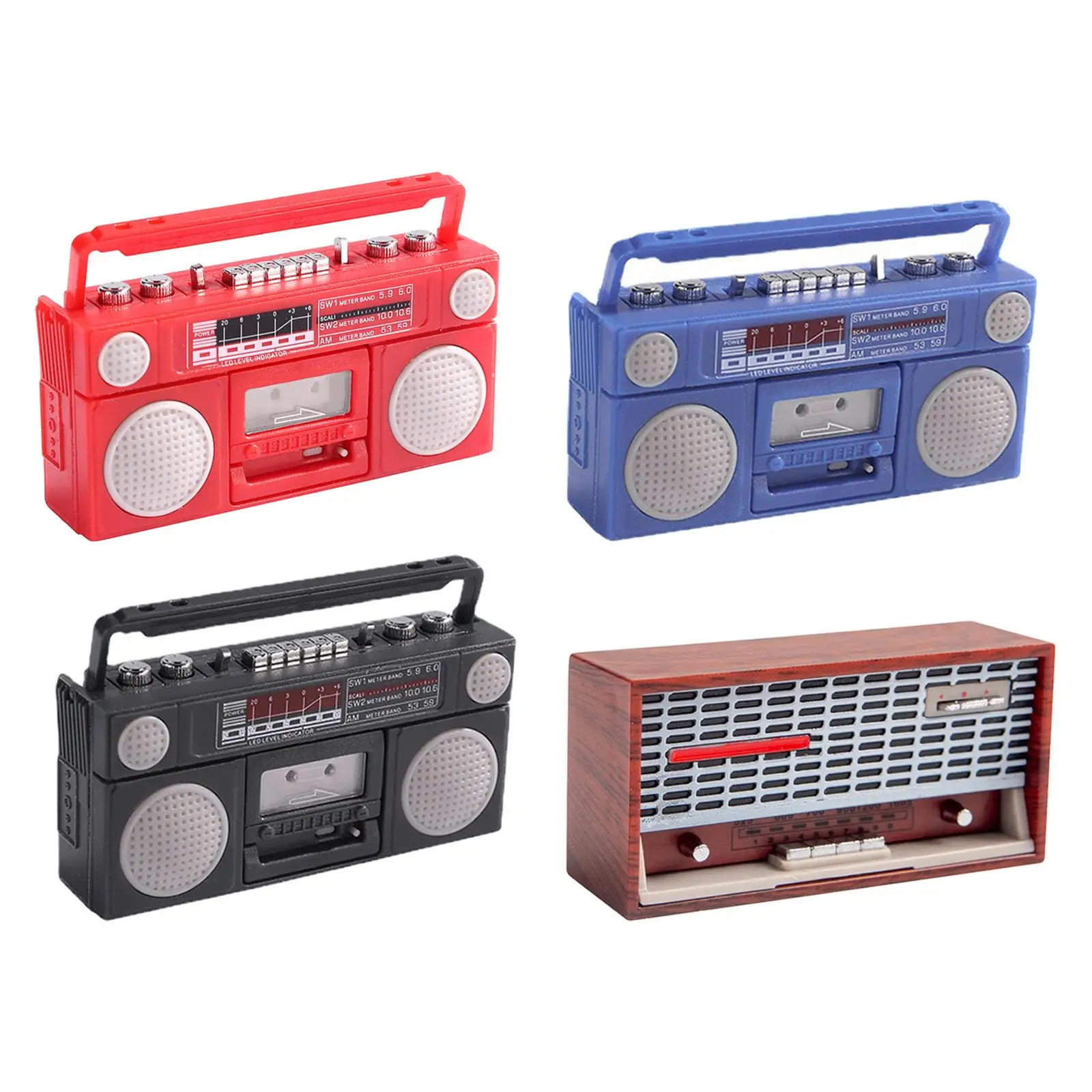 Vintage grammofoonfonograaf: klassieke muziekspeler voor poppenhuisdecor