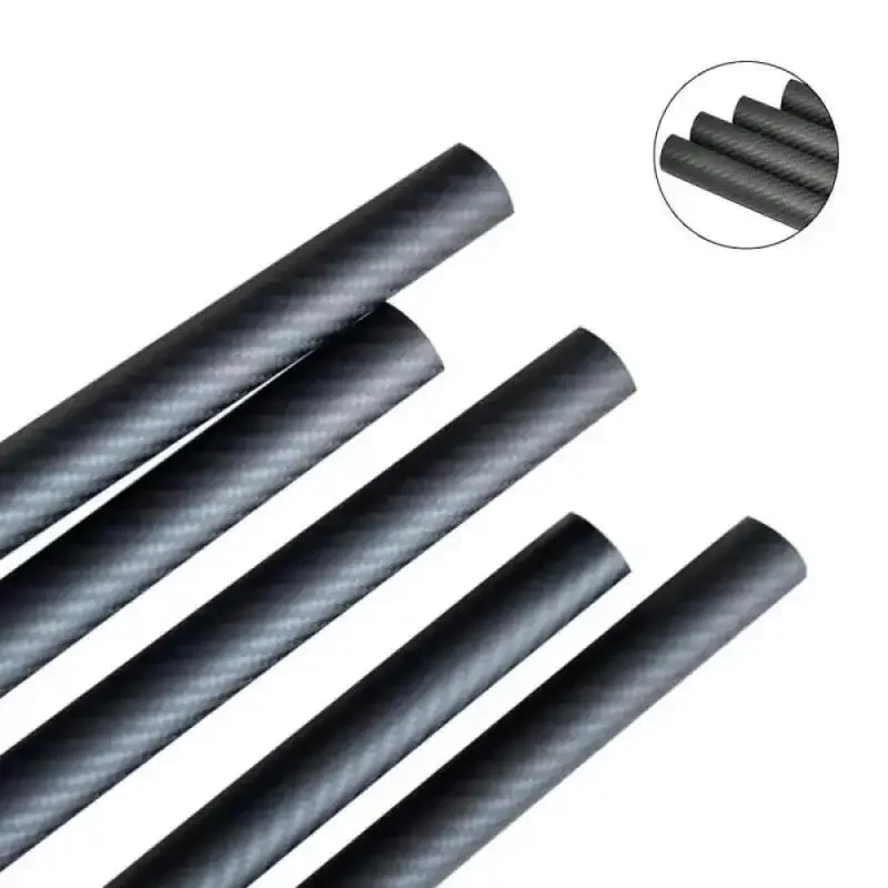 1PCS 3K Carbon Fiber Tube Twill Matte 250/500mm Diameter Remote Control Aircraft Model Accessories Length 250/500mm