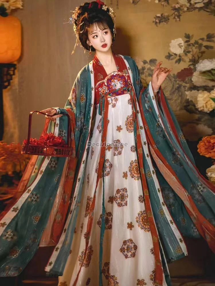 Gaun ru gaya tang klasik bermartabat cantik 2024 gaun bordir indah Tiongkok hanfu elegan elegan peri hanfu