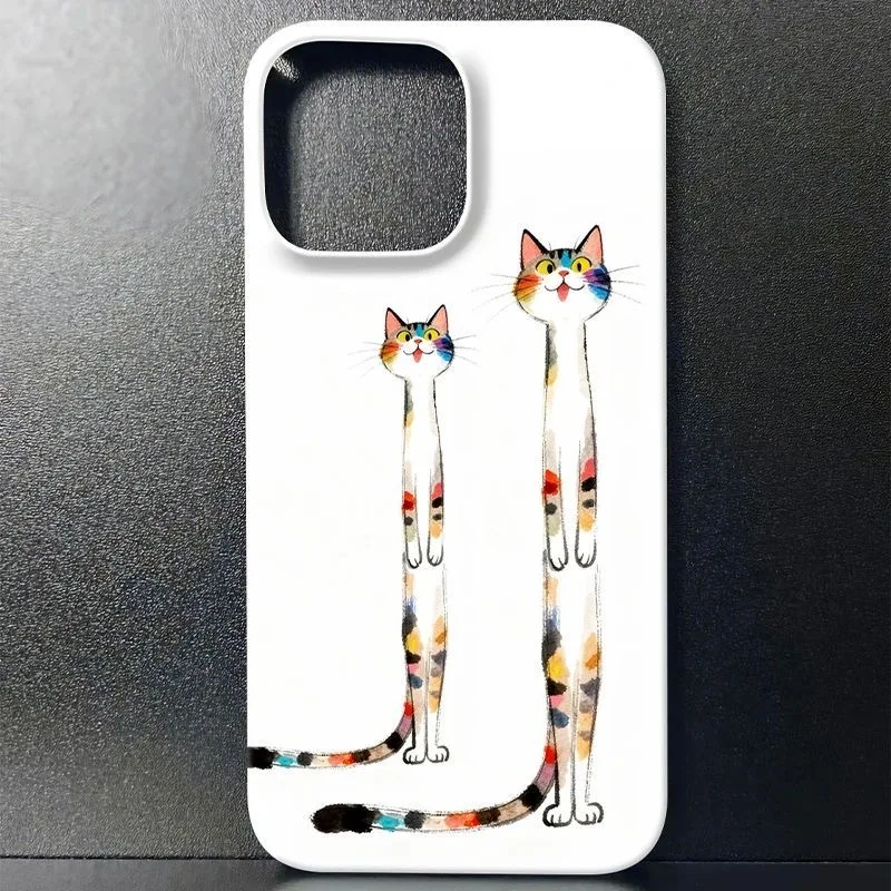 

Ins Two Yellow Cats Phone Case for IPHONE 17 Air 16E 15 PROMAX 14 Plus 13 12 MINI 11 PRO 16Plus XR XS MAX SE Acrylic Phone Cover