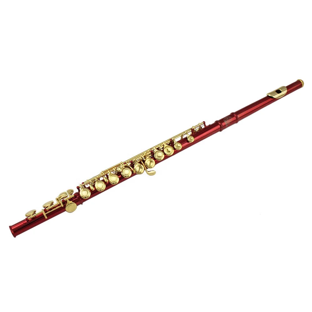 

Позолоченная флейта для ключей с закрытыми отверстиями среднего класса 16, красного цвета