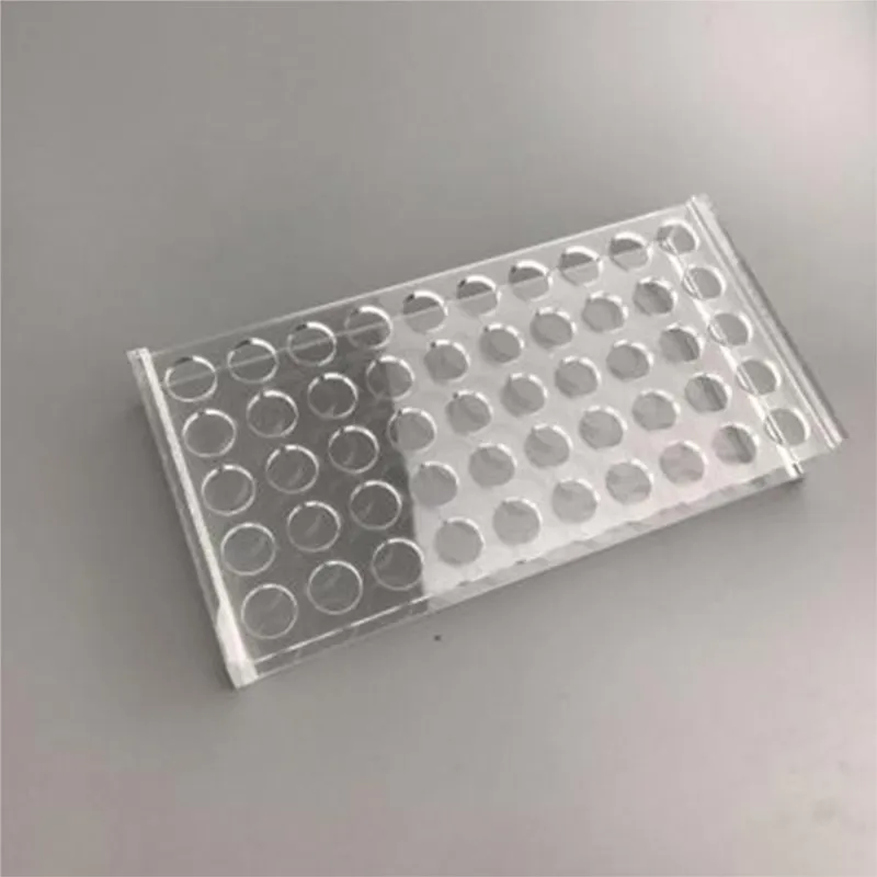 2ml Plexiglass Chromatography vial stand for place 50 vials analytical bottle, holder for sample bottle Aperture 19mm