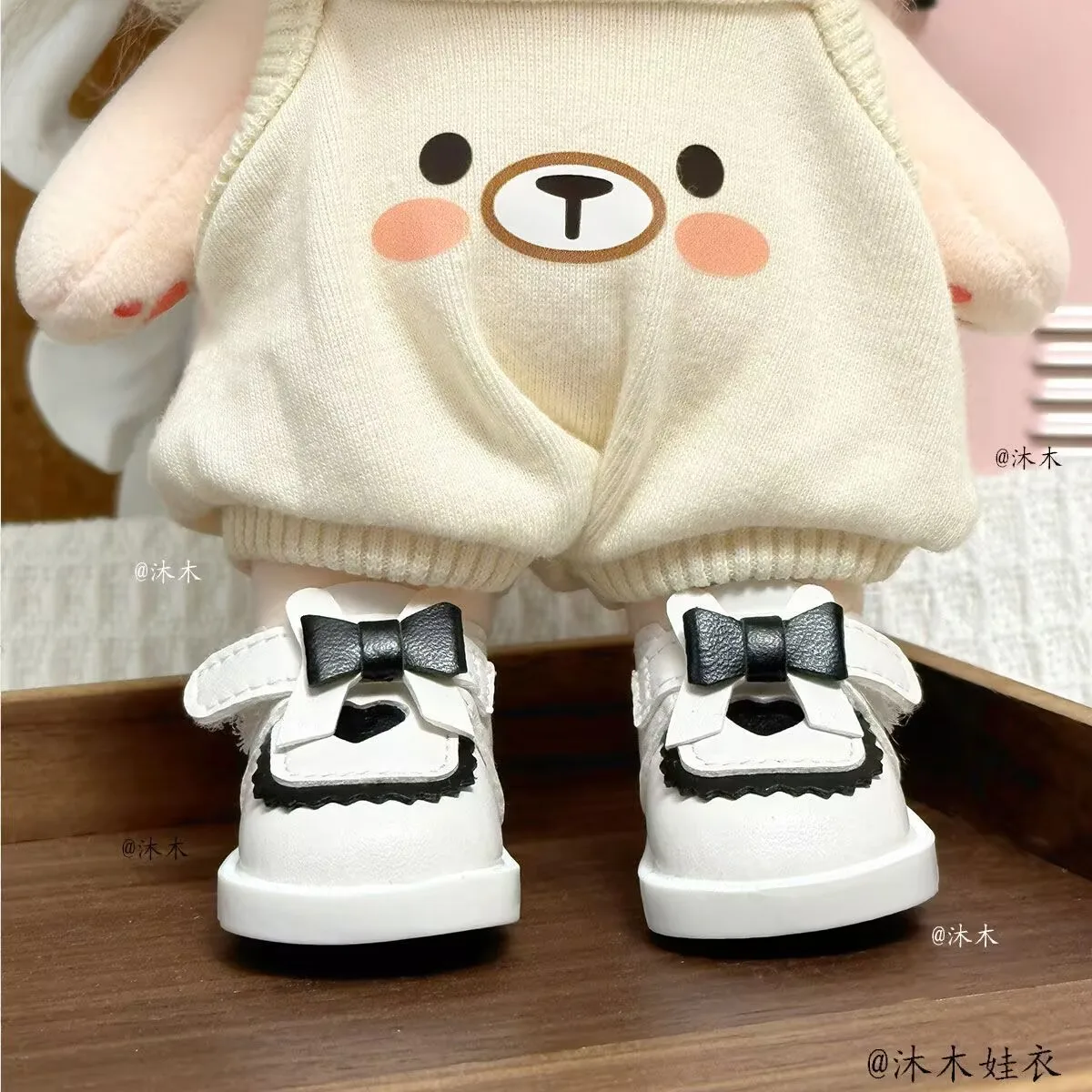 New Cotton Doll Shoes 20cm Cotton Doll Love Bow Princess Shoes Star Doll Dress Up view 5