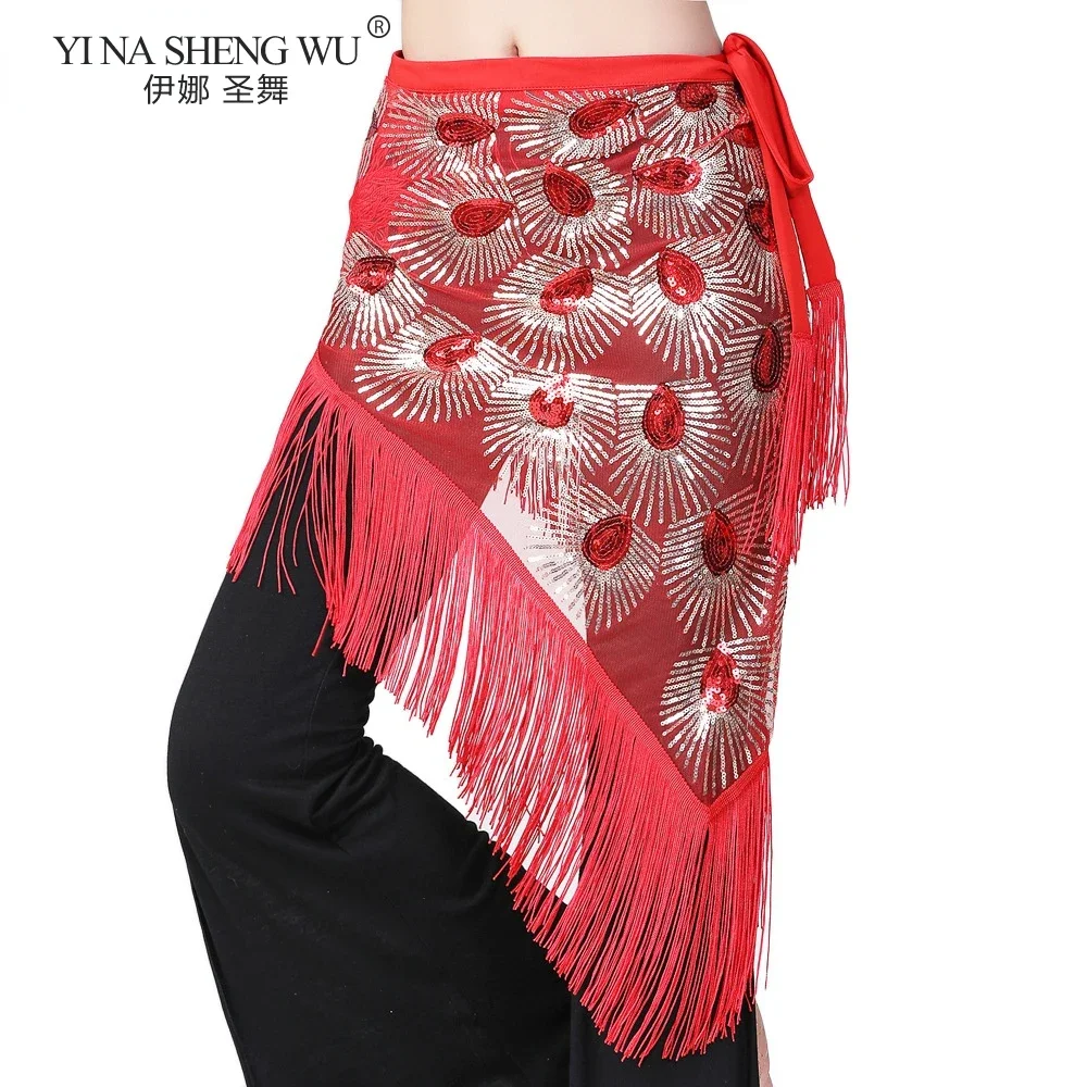 جديد الرقص الشرقي الورك رفع وشاح شرابة الترتر الورك رفع وشاح الرقص الشرقي شرابة شال حزام الرقص أداء الخصر وشاح #1