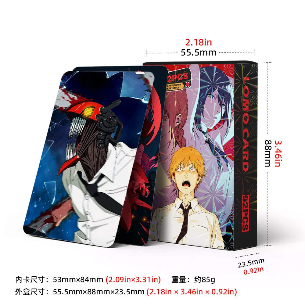 92 Small Cards Chainsaw Man Collection Photo Card Chainsaw Man Mini Sticker Anime LOMO Card Japanese - view 4