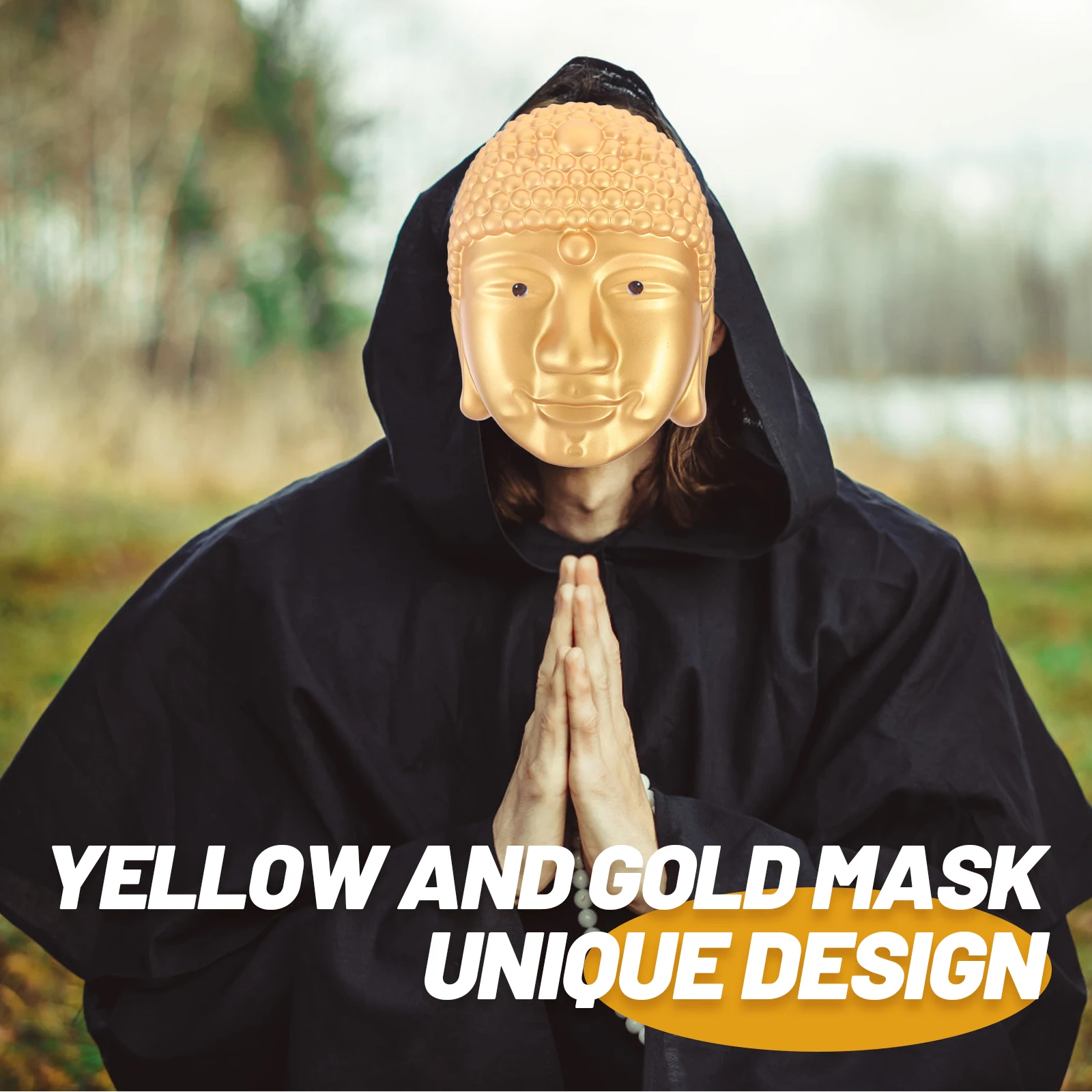 

Creative Buddha For Cosplay Halloween Party Carnival Masquerade Reusable Decorative Costume Accessory Lightweight