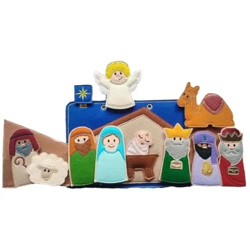 Bible Nativity Puzzle Felt Book Educational Handmade Montessori Felt Cloth Book Learning Cartoon Early Learning Educational Book