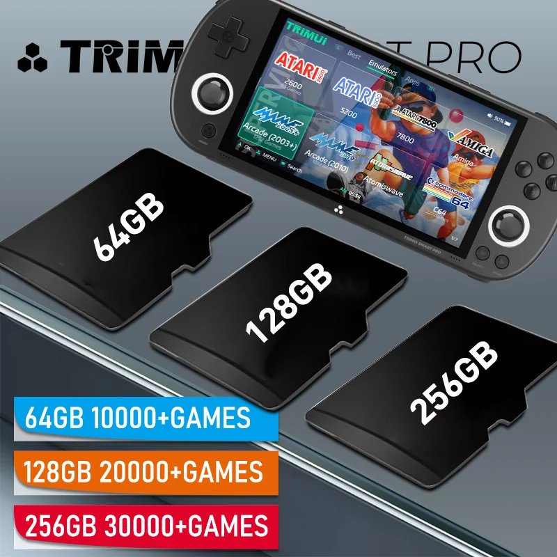 بطاقة نظام الألعاب الذكية Trimui بطاقة TF 64/128/256 بطاقة الذاكرة 50 + المحاكيات 30000 بطاقة SD لألعاب الرجعية لـ Trimui Smart pro