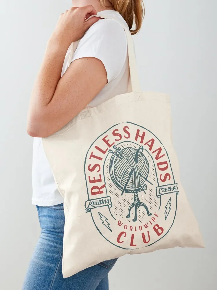 Restless Hands Club Red Tote Bag hand bags female bag cloth bag woman